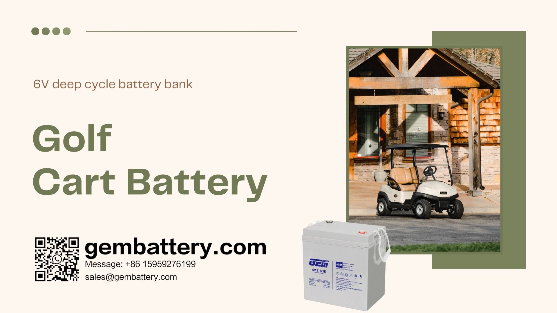 batteries de chariot de golf à cycle élevé batteries de chariot de golf à cycle élevé