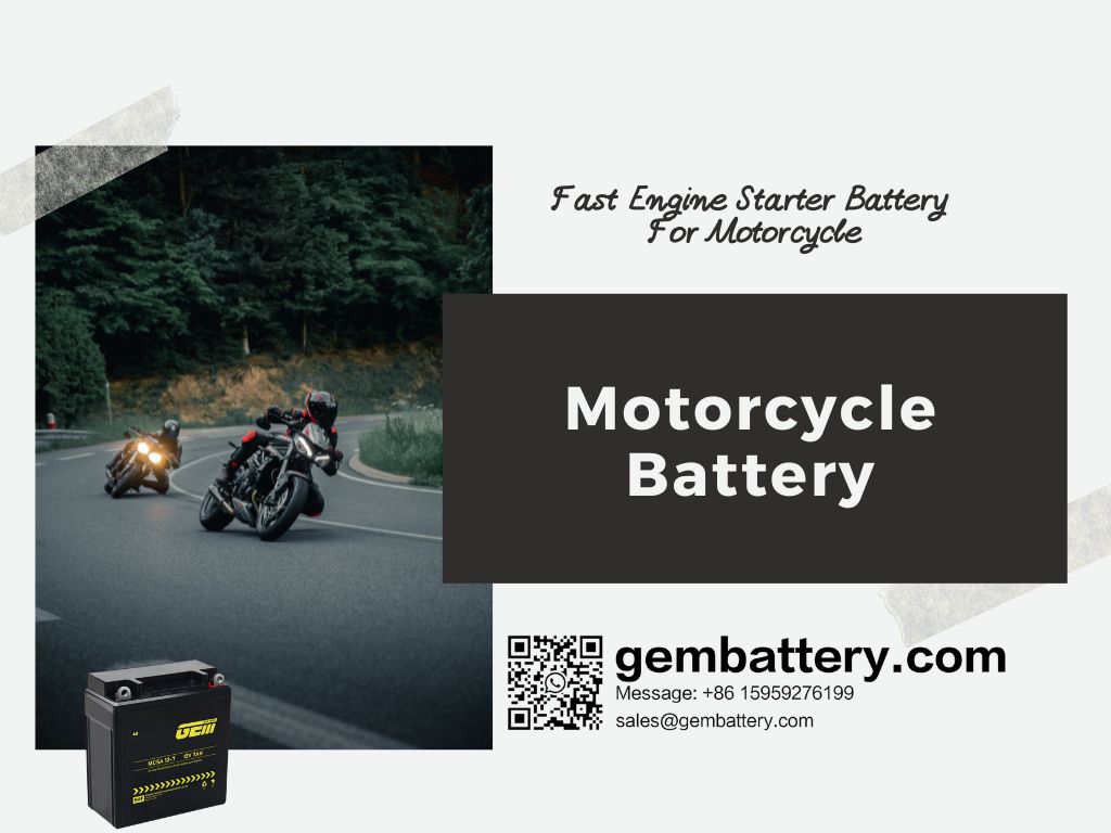 Batterie de moto de démarrage de moteur rapide