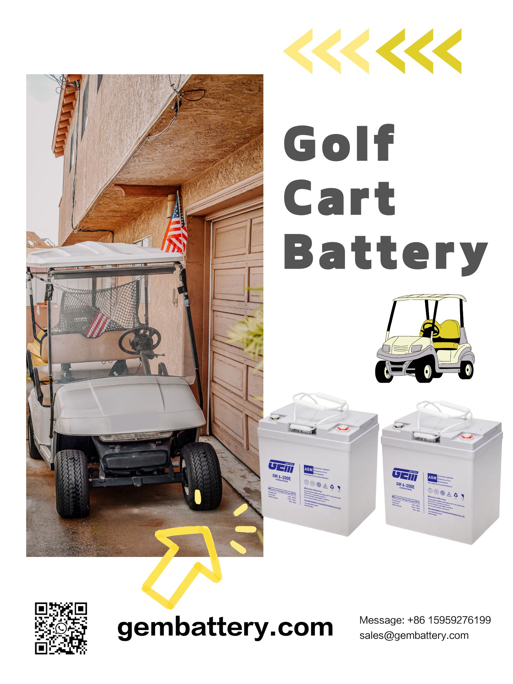 batterie de voiturette de golf