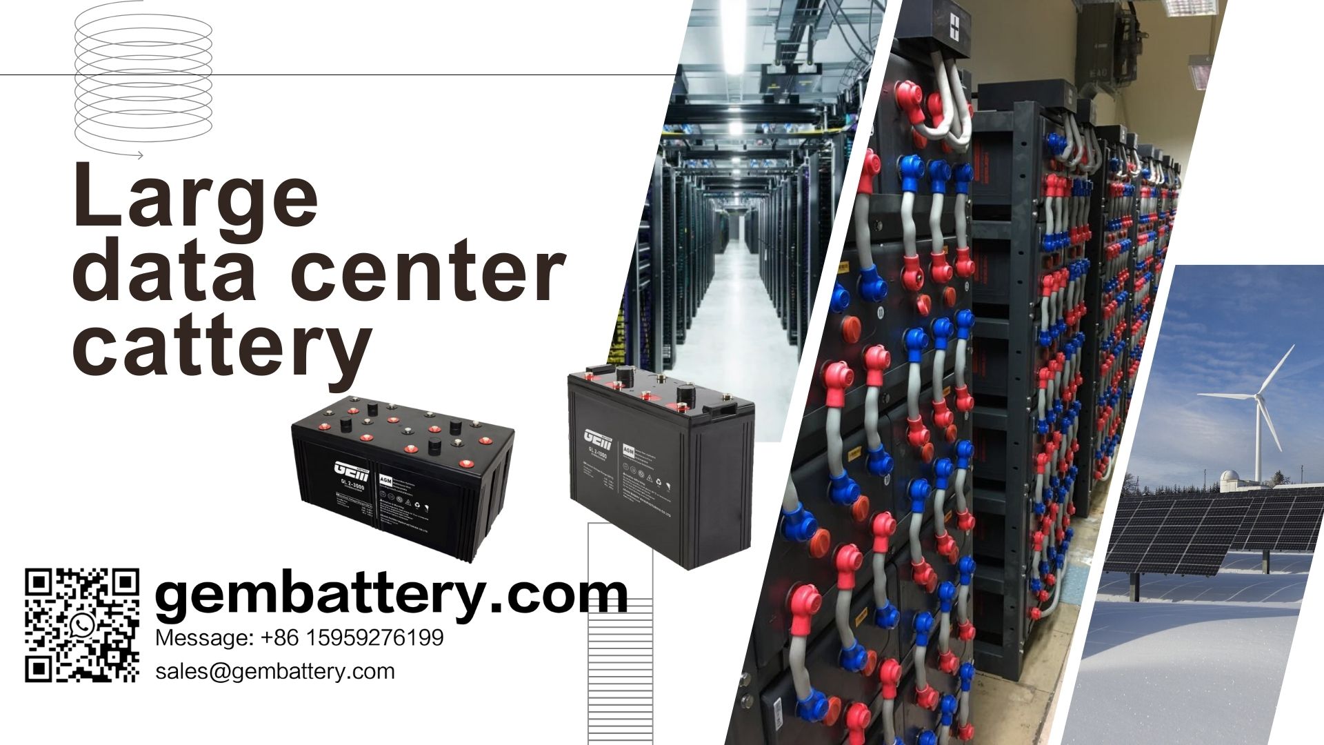 grosses batteries d'onduleurs et de centres de données