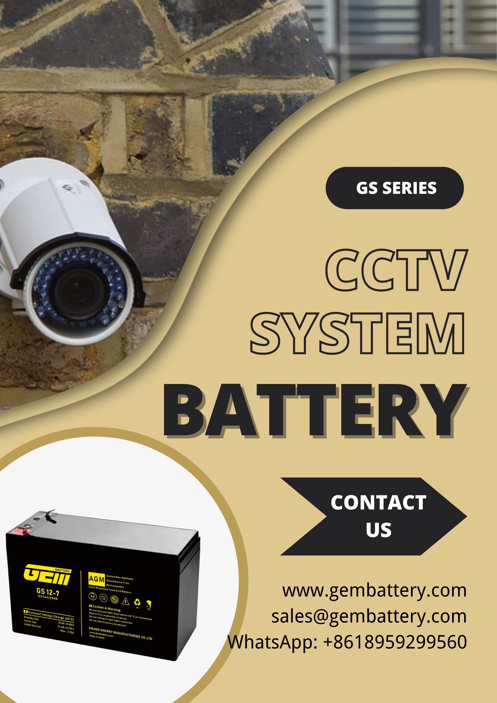 CCTV system battery